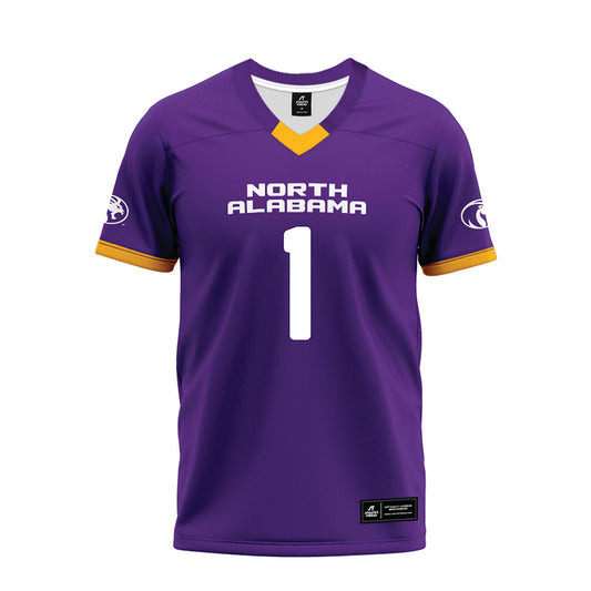 North Alabama - NCAA Football : Edwin White-Schultz - Purple Premium Football Jersey