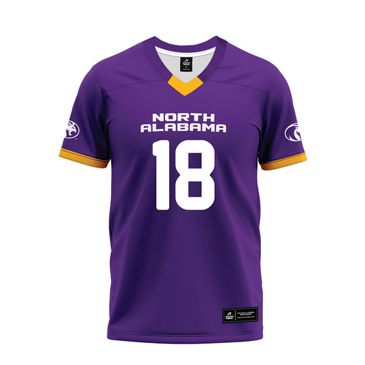 North Alabama - NCAA Football : Seth Hampton - Purple Premium Football Jersey-0