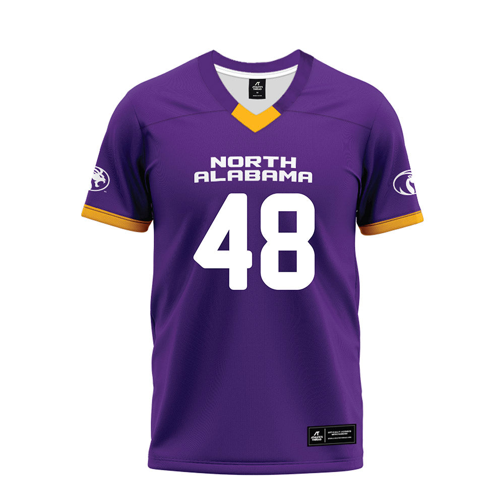 North Alabama - NCAA Football : Seth Hampton - Purple Premium Football Jersey