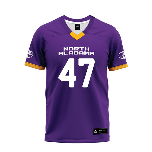 North Alabama - NCAA Football : Nathan Curry - Purple Premium Football Jersey