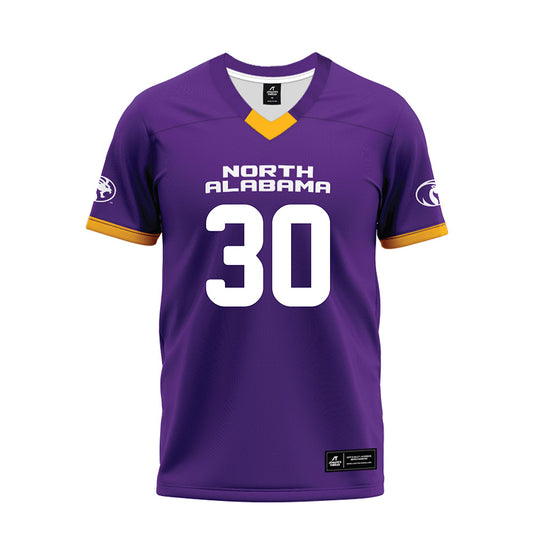 North Alabama - NCAA Football : Leo Glover - Purple Premium Football Jersey-0