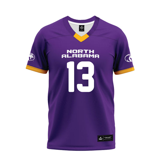 North Alabama - NCAA Football : Azariah Fletcher - Purple Premium Football Jersey-0