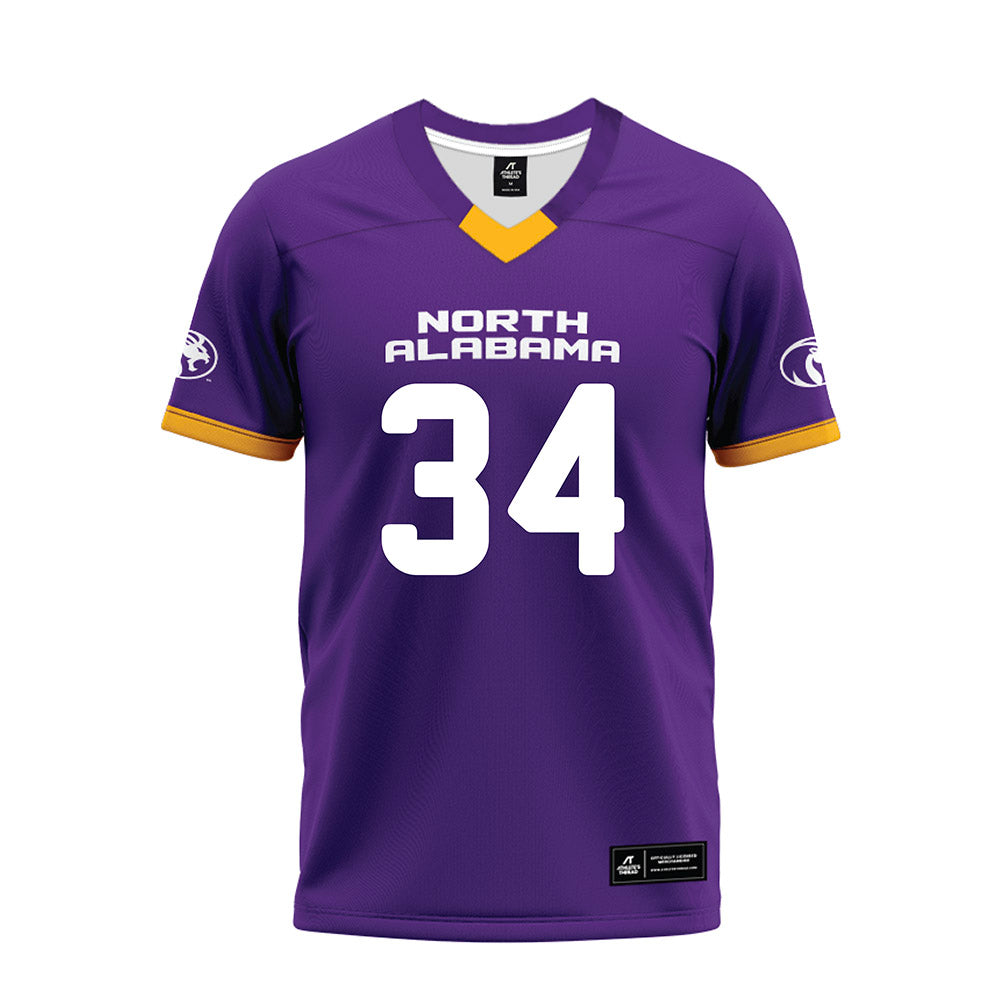 North Alabama - NCAA Football : Dennis Moody - Purple Premium Football Jersey