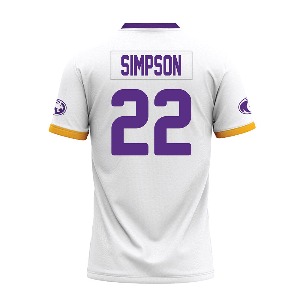 North Alabama - NCAA Football :Jaylen Simpson - White Premium Football Jersey-1