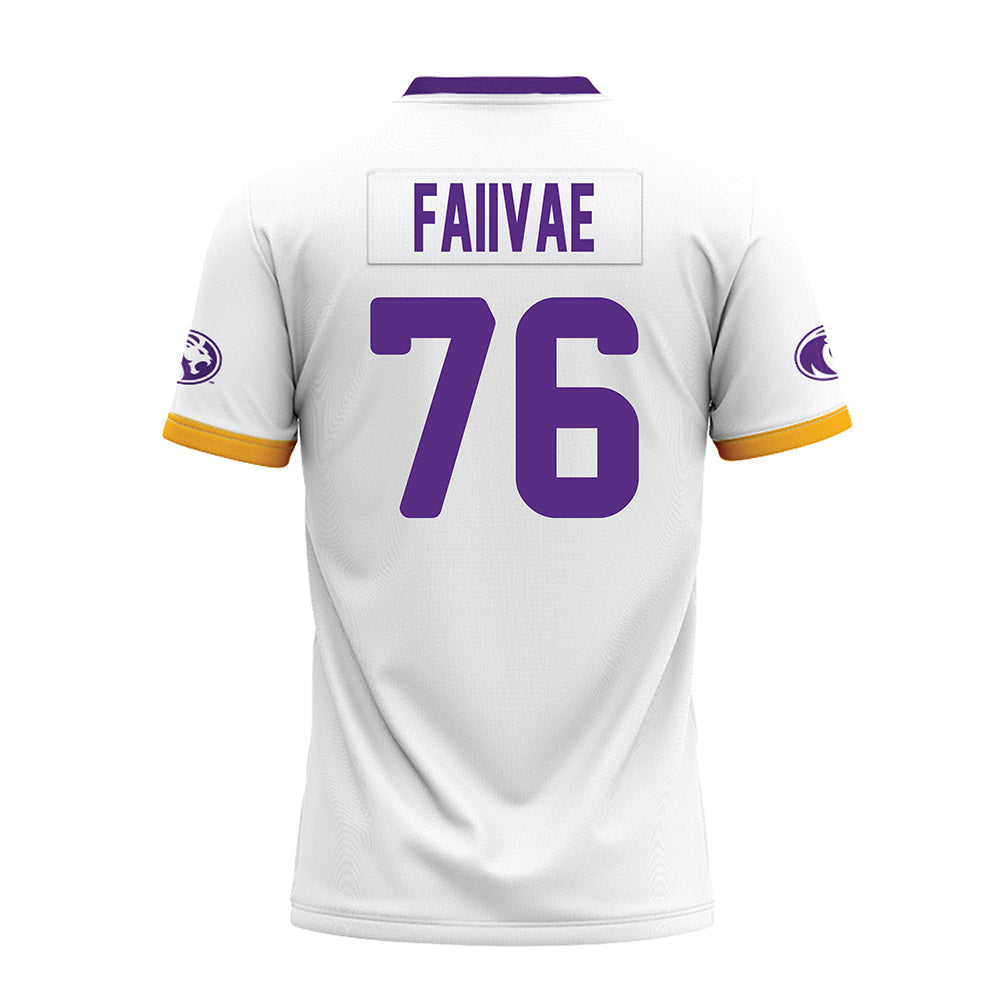 North Alabama - NCAA Football : Anthony Faiivae - White Premium Football Jersey-1