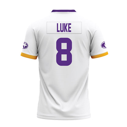 North Alabama - NCAA Football : Justin Luke - White Premium Football Jersey