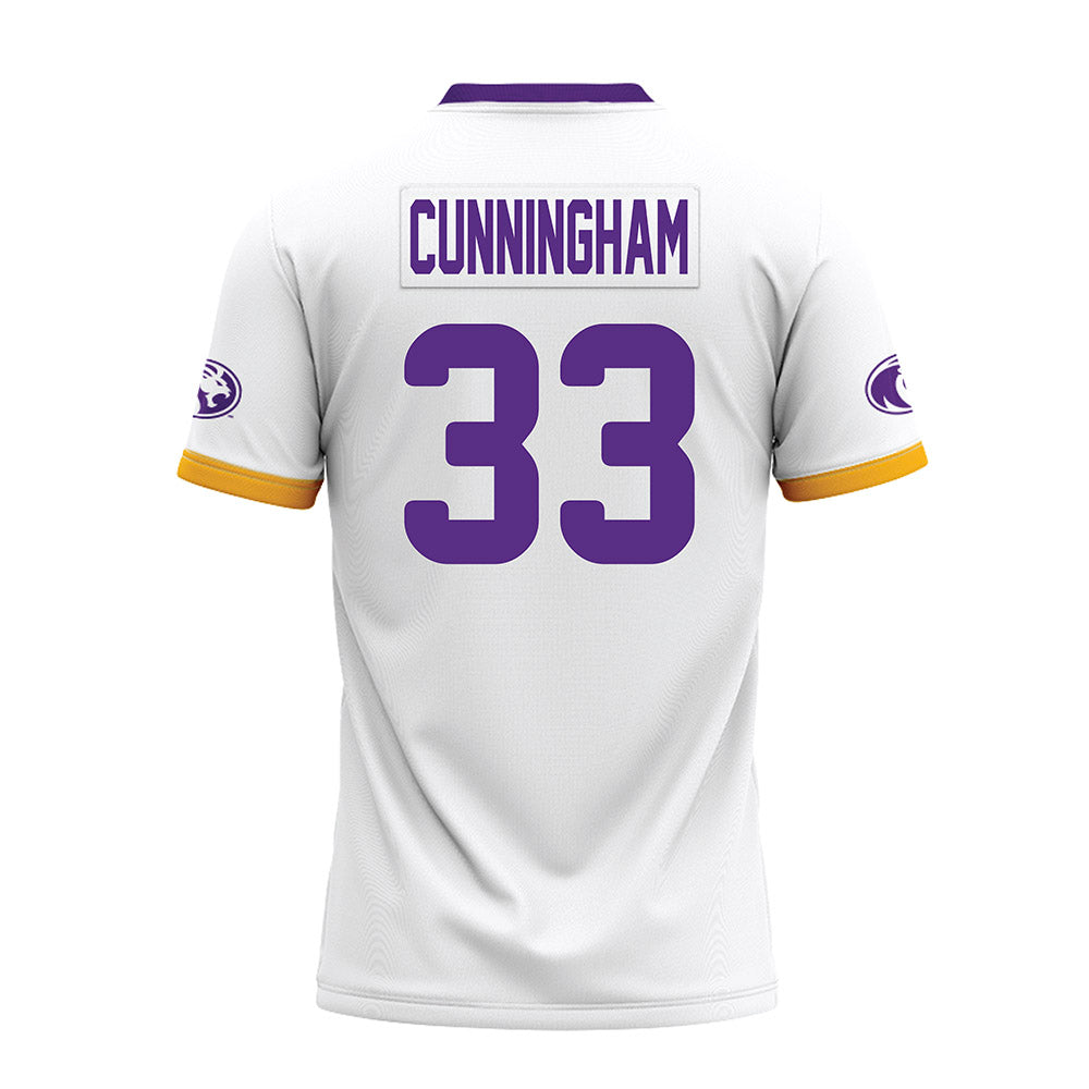 North Alabama - NCAA Football : Ethan Cunningham - White Premium Football Jersey-1