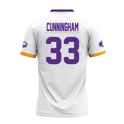North Alabama - NCAA Football : Ethan Cunningham - White Premium Football Jersey-1