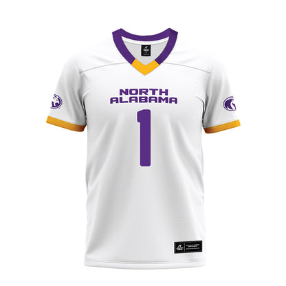 North Alabama - NCAA Football : Edwin White-Schultz - White Premium Football Jersey