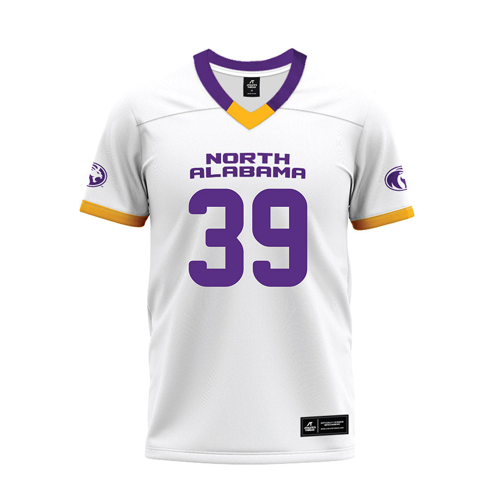 North Alabama - NCAA Football : Josiah Hixon - White Premium Football Jersey-0