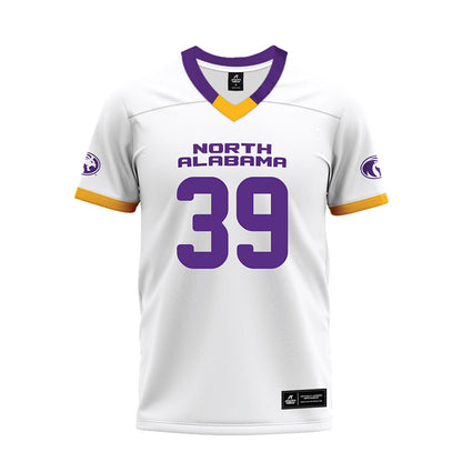 North Alabama - NCAA Football : Josiah Hixon - White Premium Football Jersey-0