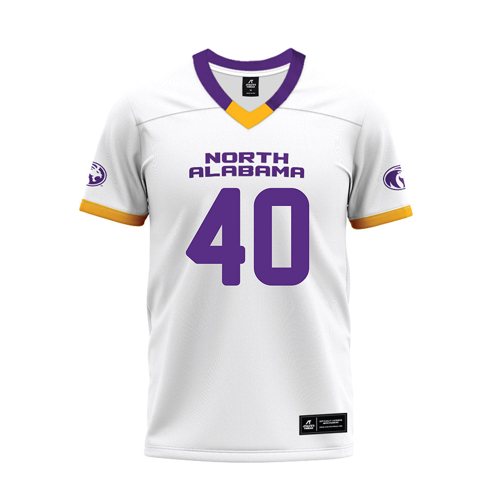 North Alabama - NCAA Football : Aidan Robinson - White Premium Football Jersey