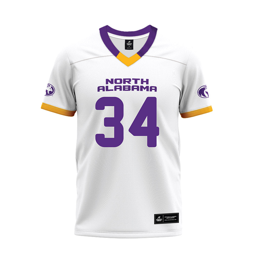 North Alabama - NCAA Football : Dennis Moody - White Premium Football Jersey