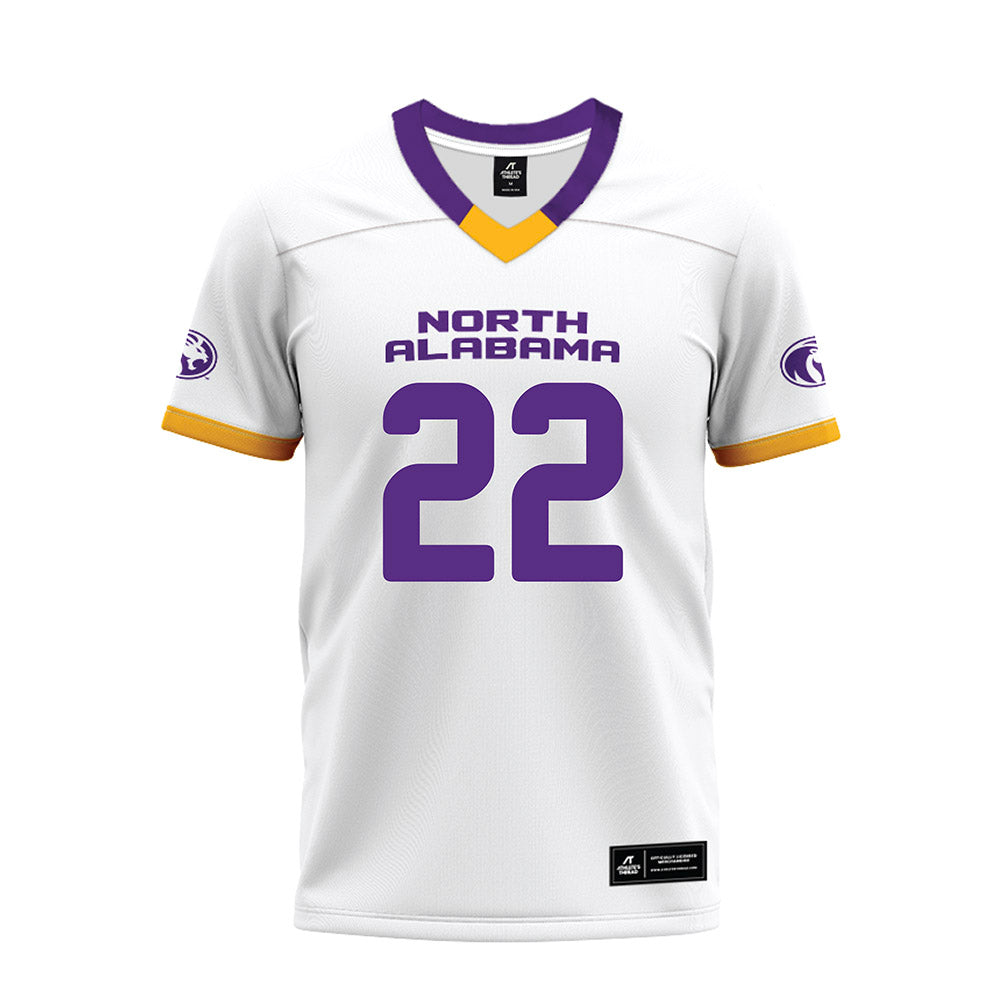 North Alabama - NCAA Football :Jaylen Simpson - White Premium Football Jersey-0