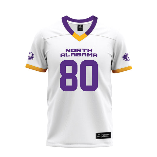 North Alabama - NCAA Football : Daniel Cooper - White Premium Football Jersey-0