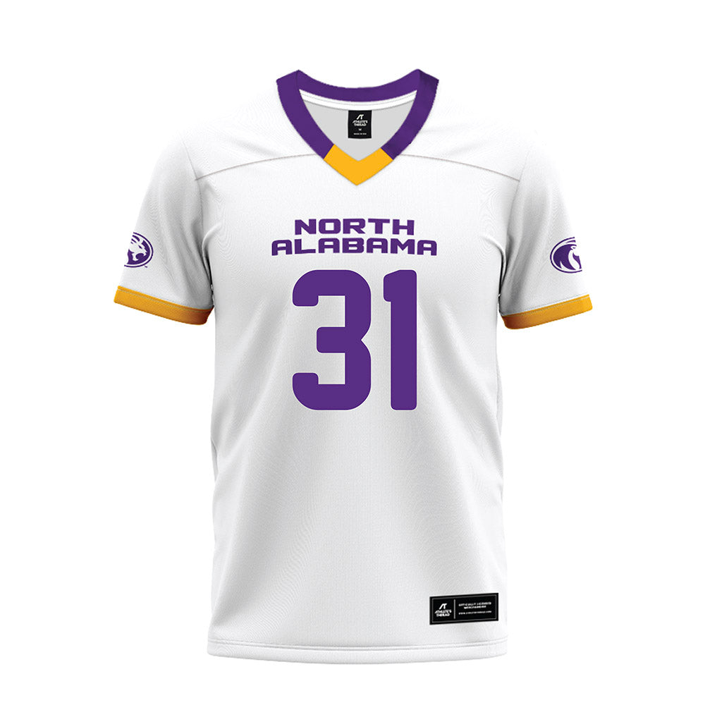 North Alabama - NCAA Football : Micah Christensen - White Premium Football Jersey-0
