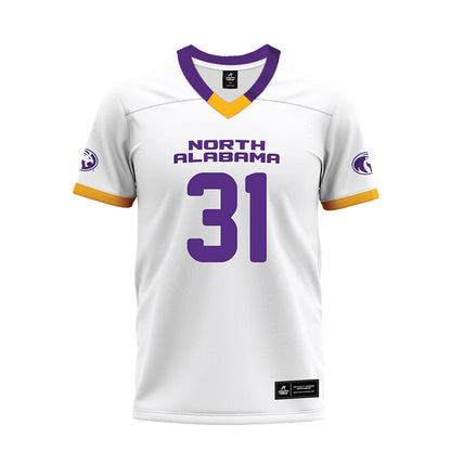 North Alabama - NCAA Football : Micah Christensen - White Premium Football Jersey-0