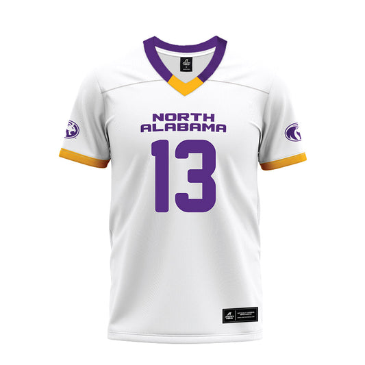 North Alabama - NCAA Football : Azariah Fletcher - White Premium Football Jersey-0