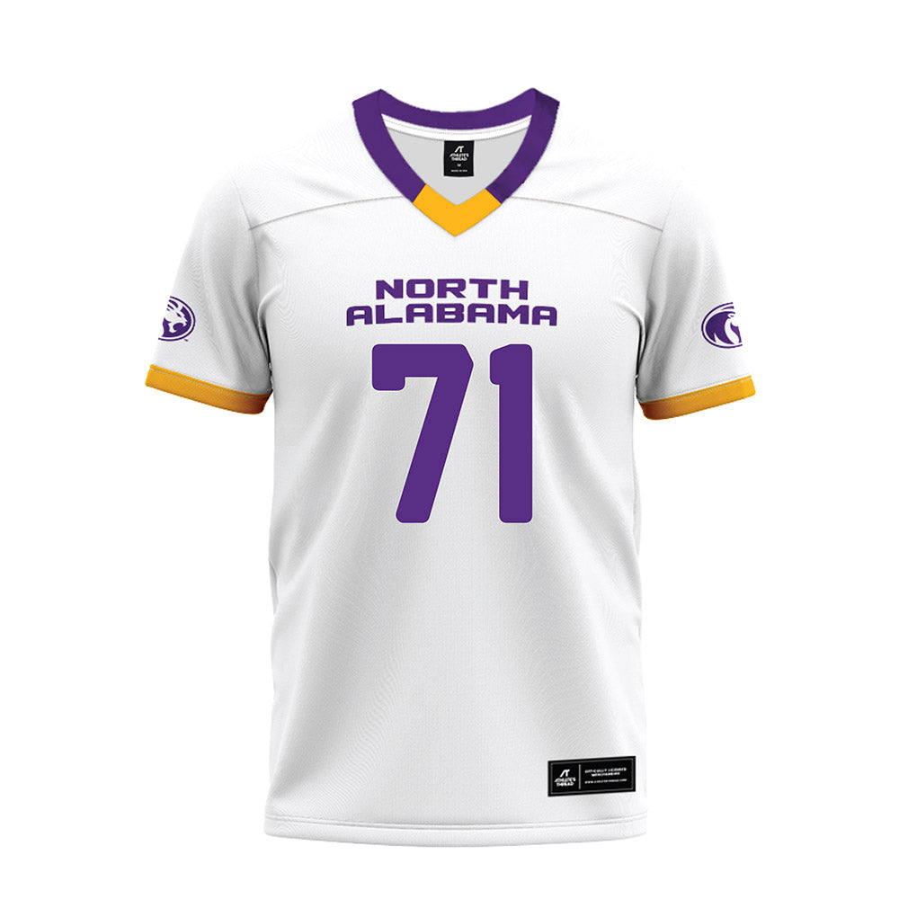 North Alabama - NCAA Football : Noah Bolticoff - White Premium Football Jersey-0