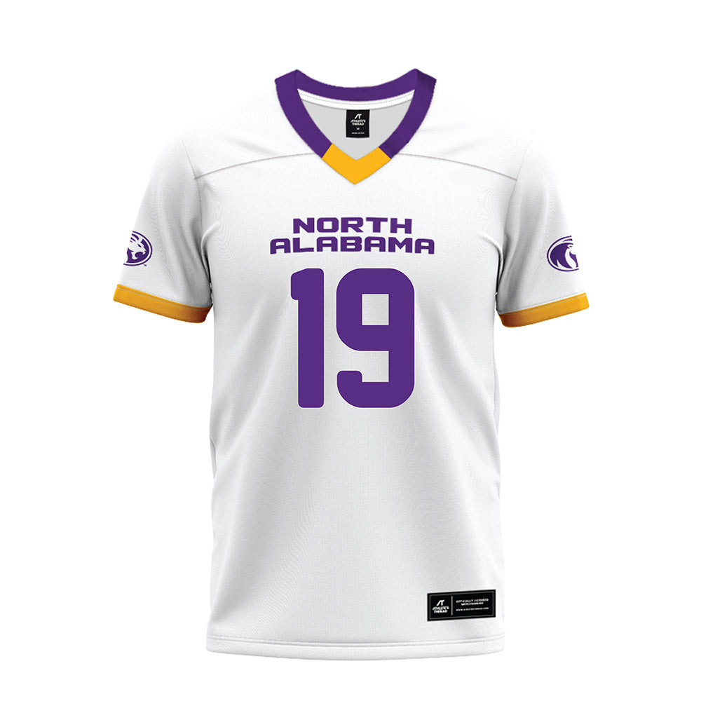 North Alabama - NCAA Football : Josh Anglin - White Premium Football Jersey