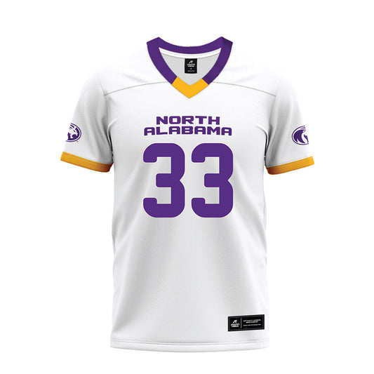 North Alabama - NCAA Football : Ethan Cunningham - White Premium Football Jersey-0