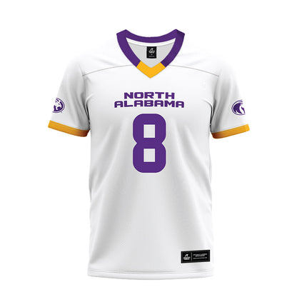North Alabama - NCAA Football : Justin Luke - White Premium Football Jersey