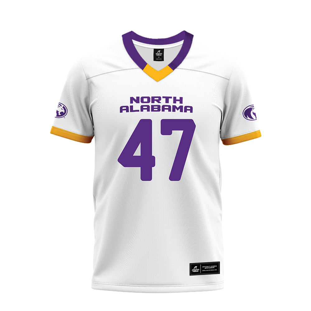 North Alabama - NCAA Football : Nathan Curry - White Premium Football Jersey