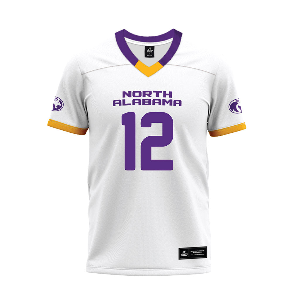 North Alabama - NCAA Football : Christopher Burnett - White Premium Football Jersey