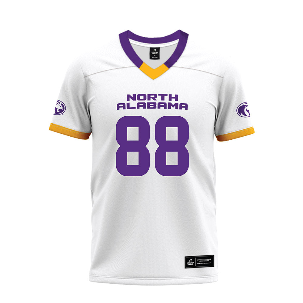 North Alabama - NCAA Football : Kaleb Heatherly - White Premium Football Jersey-0