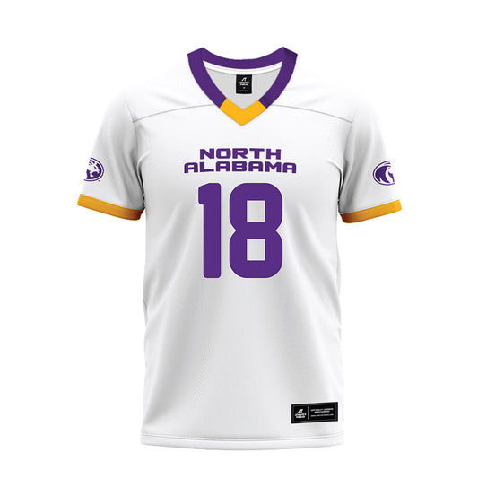 North Alabama - NCAA Football : Seth Hampton - White Premium Football Jersey-0