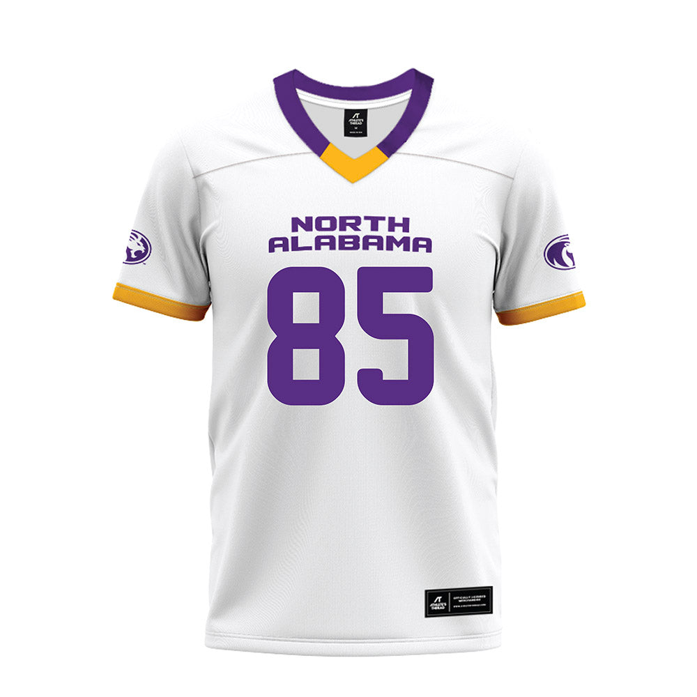 North Alabama - NCAA Football : Noah Gregg - White Premium Football Jersey-0