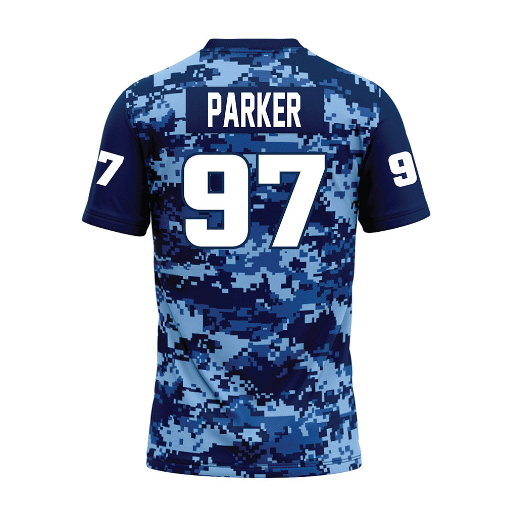 UTC - NCAA Football : Xavier Parker - Navy Premium Football Jersey-1
