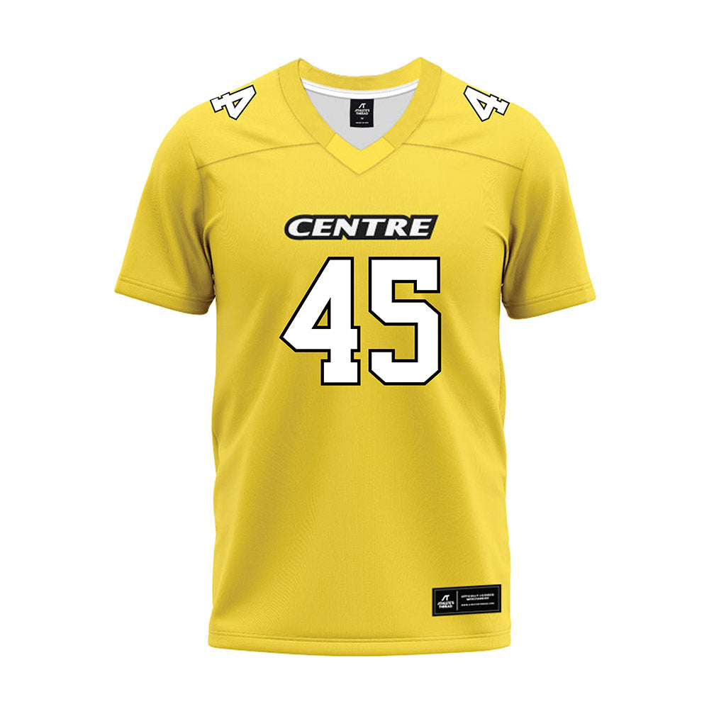 Centre College - NCAA Football : Caleb Silvers - Gold Premium Football Jersey-0