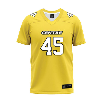 Centre College - NCAA Football : Caleb Silvers - Gold Premium Football Jersey-0