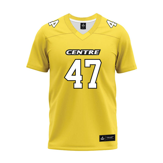 Centre College - NCAA Football : Deuce Johnson II - Gold Premium Football Jersey-0