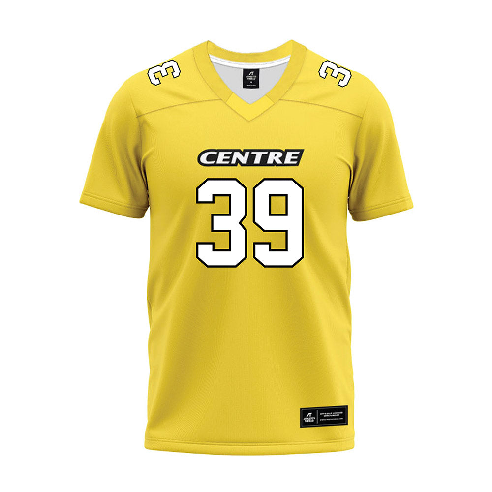 Centre College - NCAA Football : Ryan Steele - Gold Premium Football Jersey-0