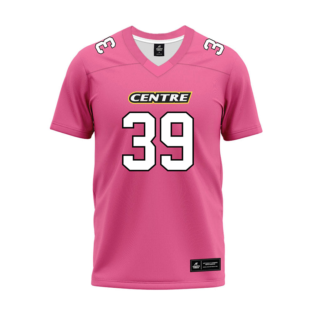 Centre College - NCAA Football : Ryan Steele - Pink Premium Football Jersey-0