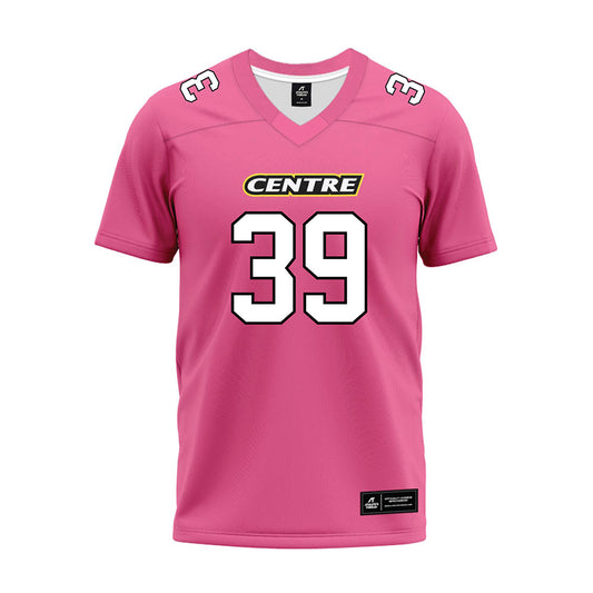 Centre College - NCAA Football : Ryan Steele - Pink Premium Football Jersey-0