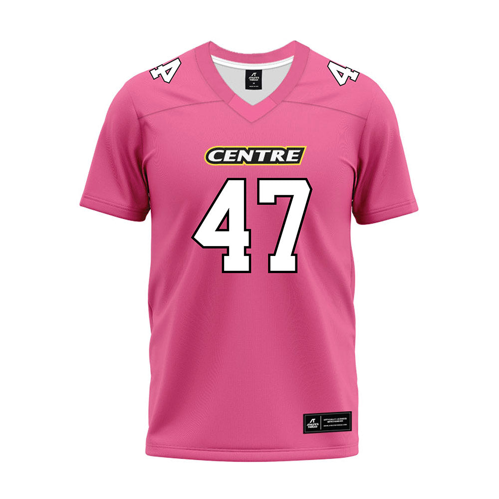 Centre College - NCAA Football : Deuce Johnson II - Pink Premium Football Jersey-0