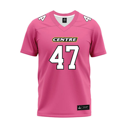 Centre College - NCAA Football : Deuce Johnson II - Pink Premium Football Jersey-0