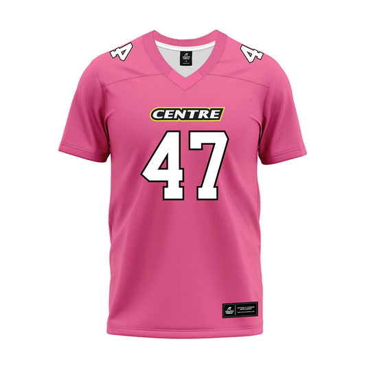 Centre College - NCAA Football : Deuce Johnson II - Pink Premium Football Jersey-0