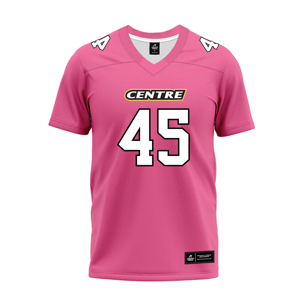 Centre College - NCAA Football : Caleb Silvers - Pink Premium Football Jersey-0