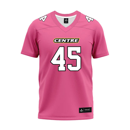 Centre College - NCAA Football : Caleb Silvers - Pink Premium Football Jersey-0