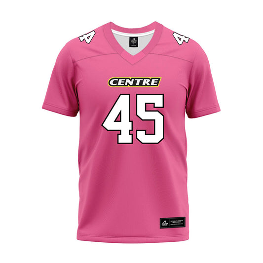 Centre College - NCAA Football : Caleb Silvers - Pink Premium Football Jersey-0
