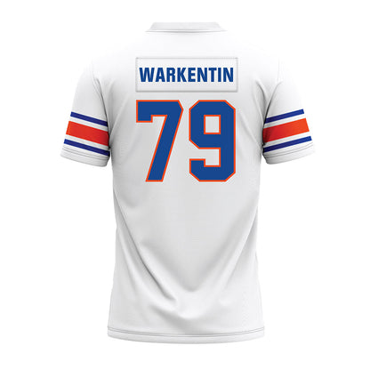 Boise State - NCAA Football : Connor Warkentin - White Premium Football Jersey