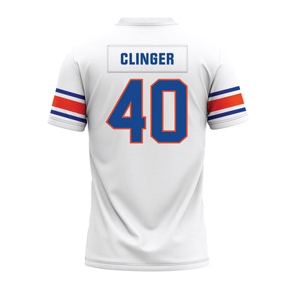 Boise State - NCAA Football : Ryker Clinger - White Premium Football Jersey