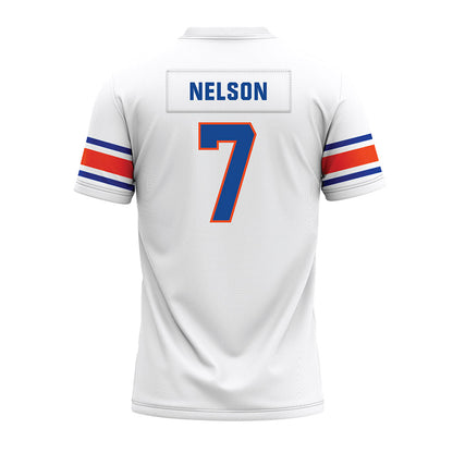 Boise State - NCAA Football : Malachi Nelson - White Premium Football Jersey