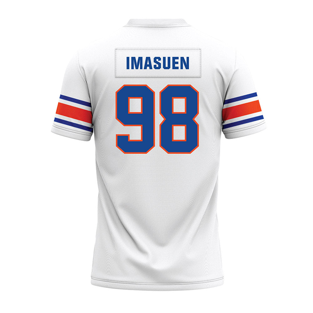 Boise State - NCAA Football : Bethel Imasuen - White Premium Football Jersey-1