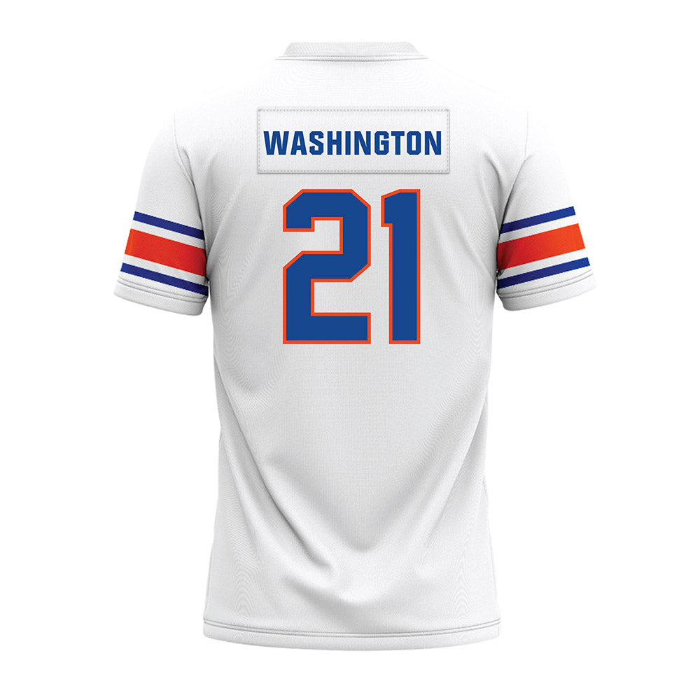 Boise State - NCAA Football : Zion Washington - White Premium Football Jersey