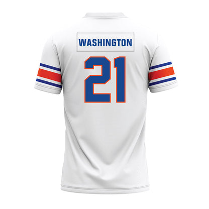 Boise State - NCAA Football : Zion Washington - White Premium Football Jersey
